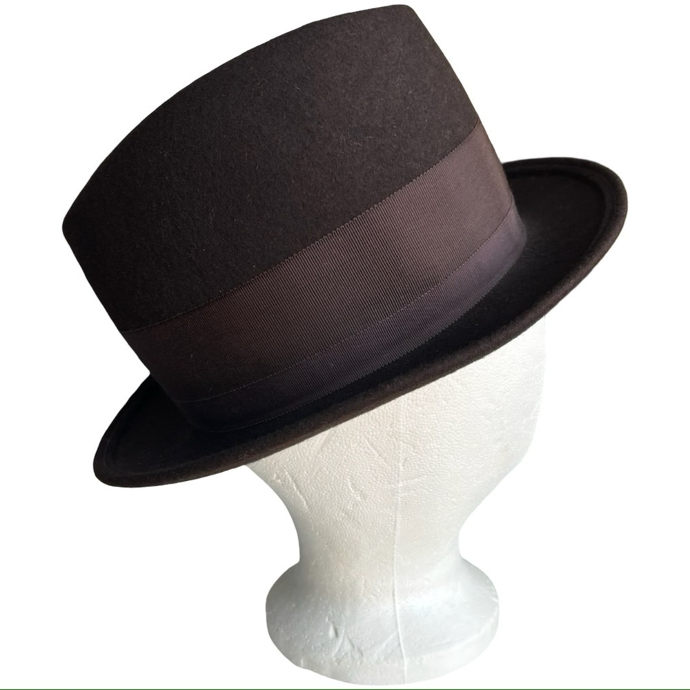 Neumann Endler Fair Field Felts Brown Wool Fedora Hat Vintage - 21.5” - Picture 4 of 8